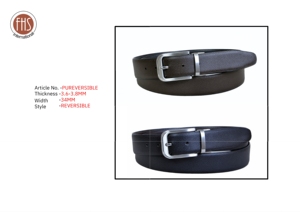 Cinturones de Cuero Genuino de Búfalo para Hombre FHS LPB05 de 35 mm de Ancho, Longitud Personalizable, Hebilla de Aleación de Zinc de Alta Calidad, Latón/Acero - Product Image 6