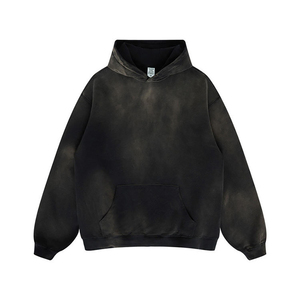 Sudaderas con Capucha para Hombre, Estilo Desgastado por el Sol, para Uso en Exteriores, Ropa Casual de Invierno, Sudaderas Básicas de Algodón con Efecto Desgastado por el Sol - Product Image 3