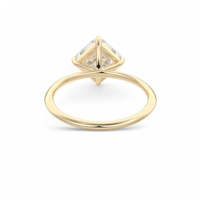 Bague de fiançailles solitaire minimaliste en or blanc 18 carats avec diamant de laboratoire taille Asscher de 1,50 carat et sertissage cathédrale