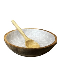 Hot Selling Multipurpose Kitchenware Epoxy Printed Wood Serving Bowl Spoon Fruit Salad <b>Wall</b> Signs Handcrafted Wooden Boxes - Product Image 3