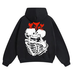 Sudadera con capucha de color personalizado para hombre 100% algodón polar invierno bordado hombro caído manga larga - Product Image 4