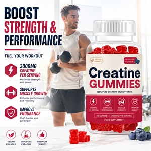ครีเอทีนโมโนไฮเดรตแบบกัมมี่แท้ 100% ผลิตภัณฑ์เสริมอาหารพรีเมียม ผู้ผลิตและผู้ส่งออกครีเอทีนโมโนไฮเดรตแบบกัมมี่ - Product Image 4