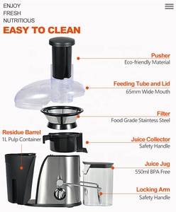 Extracteur <span class=keywords><strong>de</strong></span> jus presse-agrumes électrique mélangeur <span class=keywords><strong>de</strong></span> jus frais <span class=keywords><strong>de</strong></span> légumes séparateur centrifuge cuisine mélangeur automatique - Product Image 6