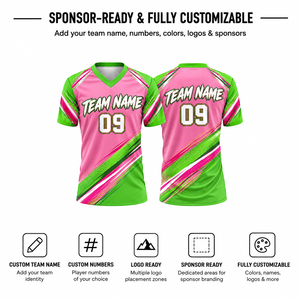 Maillot de baseball personnalisé à col en V, manches courtes, impression par sublimation, évacuation de l'humidité, 100% polyester, unisexe adulte, design avec nom d'équipe - Product Image 3