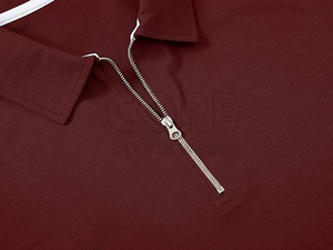 Ensemble polo et short pour homme, couleur bordeaux, tricot uni, séchage rapide, tenue décontractée d'été - Product Image 5