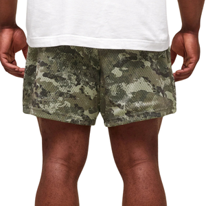 Mens Lifting Mesh 5 Inch Athletic Gym Shorts Breathable Performance Workout Training Fitness Shorts <b>Chalk</b> Green - Product Image 3