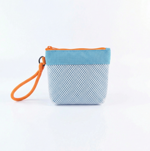 Rootsmen Custom Blue Puffy Quilted Nylon Fashion <b>Makeup</b> Bag Waterproof Soft Lightweight Travel Cosmetic Pouch Large Logo - Product Image 6