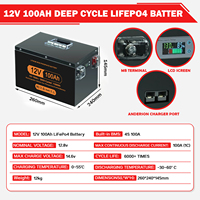 Paket Baterai LiFePO4 Baru 12V 24V 100Ah 200Ah 280Ah 300Ah 400Ah Grade A Baru dengan BMS Terintegrasi untuk RV, Kapal, Energi Surya, Bebas Pajak & PPN