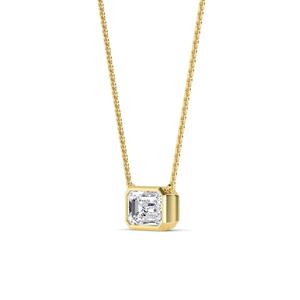 Pendentif solitaire en émeraude et diamant de laboratoire 0,71 ctw en or rose 18 carats – Charme élégant – Fournisseur en gros de pierres précieuses - Product Image 4