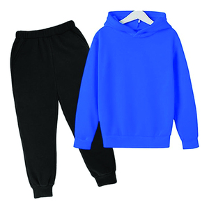 Conjunto de chándal infantil de 2 piezas personalizable al por mayor Sudadera con capucha Pantalones deportivos ropa infantil - Product Image 3