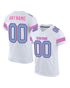 Plus Size High Quality Custom Made American Football Jerseys for Men's 100% Polyester Mesh Digital Printing V-<b>neck</b> Front Low MOQ - Product Image 4