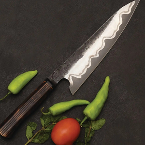 Burraq Ecommerce Custom Handmade Personalized Carbon Steel Chef <b>Knife</b> 8 Inch Blade 3.0mm Thick Smooth Surface Wood Handle Sheath - Product Image 6