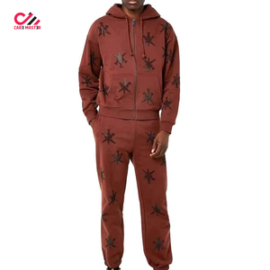 Stylish Custom Hooded <b>Tracksuits</b> Unisex Winter Fleece Jogging Training Teamwear Heat-Transfer Printed Logo Paisley/Solid Design - Product Image 4