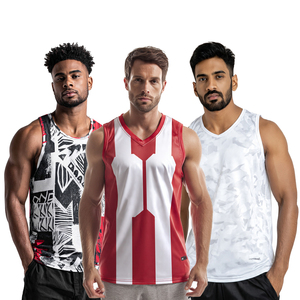 Summer Lightweight Workout Sublimated Vest Men 100% Polyester Football Training <b>Singlet</b> Tops Camo Sublimation <b>Running</b> Tops Men - Product Image 1