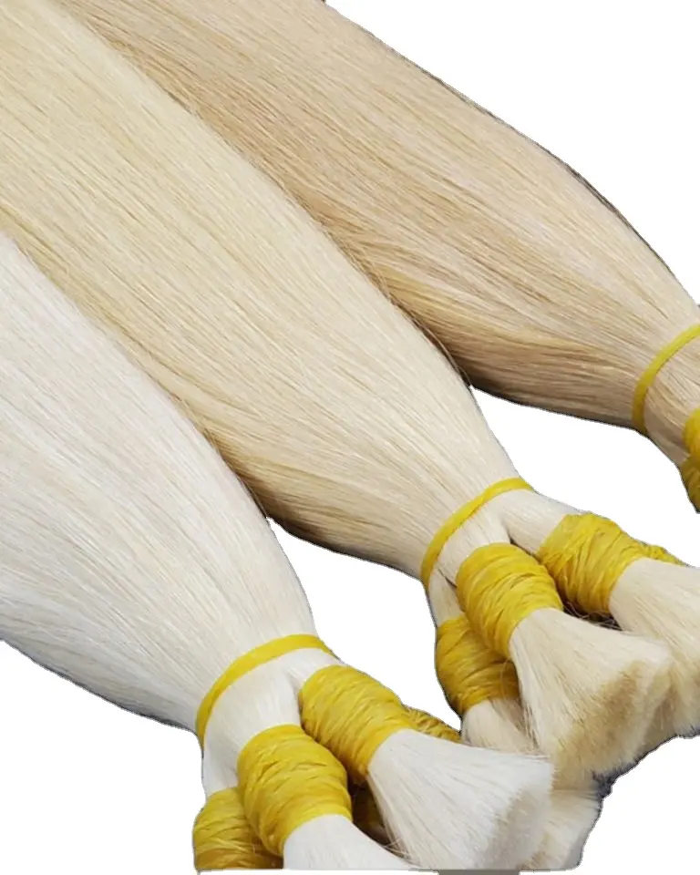 Top Produkt natives rohes Haar unbearbeitet Großhandelspreis blonde Farbe natürlich gerade Massenware Vietnamesisches Haar zum flechten