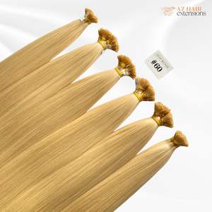 2025 Venta caliente puntas de cabello humano de queratina doble dibujado cutícula virgen alineada I Tip extensiones de cabello humano 100 piezas - Product Image 4
