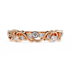 Diamant rond de qualité supérieure cultivé en laboratoire |   Pierre précieuse en or 10 carats certifiée IGI |   Bague de fiançailles unisexe tendance et luxueuse, durable - Product Image 1