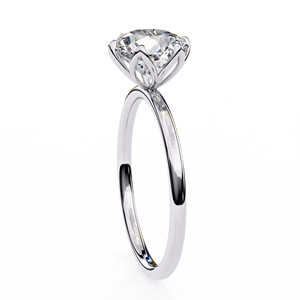 Anillo de Compromiso Solitario Moderno de Oro Blanco Sólido de 14K con Diamante Cultivado en Laboratorio de Corte Redondo de 2.00ct, E VVS, Certificado por IGI - Product Image 2