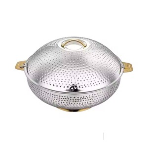 Cacerola con Diseño Martillado y Acabado Plateado para Uso Diario en el Hogar, Calentador de Alimentos, Elegante para Servir y Práctico, Esencial para la Cocina - Product Image 1