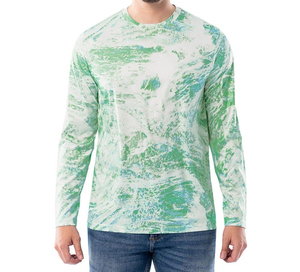 T-shirt camouflage à manches longues pour homme, coupe ample, pour la chasse et la randonnée, avec demi-fermeture éclair - Product Image 1