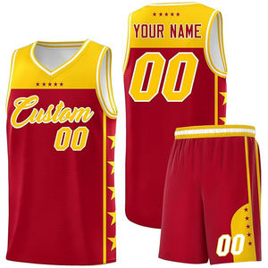 Conjunto de Camisetas y Pantalones Cortos de Baloncesto Personalizados con Logotipo, Nombre, Número, Sublimación, Bordado 3D, 100% Poliéster, Unisex, para Campus - Product Image 1