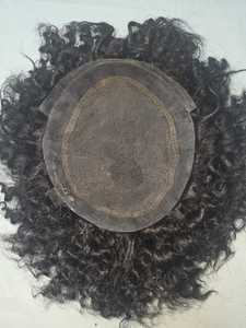 ผมแท้ Taz Hair BD Indian Remy Virgin Hair สำหรับท็อปเปอร์แบบลูกไม้  ลอนหยิก  ความหนาแน่น 130% ผมมนุษย์แท้ Remy  ถักด้วยมือ  ปมมองไม่เห็น - Product Image 5