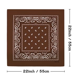 Customizable Cotton Bandana <b>Square</b> <b>Scarf</b> Paisley Design 22 Inch Digital Sublimation Printed Designs Custom Bandana Manufacturer - Product Image 2