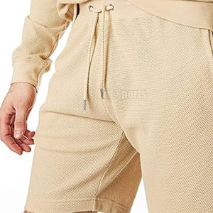 Ensemble de survêtement décontracté d'hiver pour hommes : sweat à capuche et short, design personnalisé, couleur unie, respirant et léger - Product Image 5