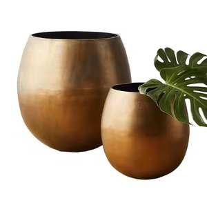 Maceta de Metal Rústica para Interiores, Contenedor Decorativo para Plantas y Flores, Decoración para Balcón, Jardín y Hogar - Product Image 2