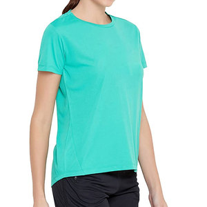 Custom Women Moisture Wicking Quick Dry <b>Athletic</b> T-Shirt Short Sleeve Crew Neck Polyester/Cotton Fitness Gym Workout Running Tee - Product Image 3