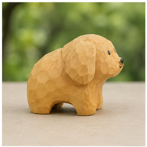 Escultura de Perro de Madera Hecha a Mano, Figura de Animal Tallada, Decoración de Mesa, Arte Minimalista para Sala de Estar - Product Image 6