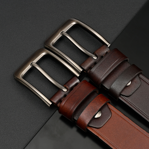 Ceinture pour homme en cuir véritable pleine fleur de vachette, style décontracté et de luxe, motif design de créateur, haute qualité, style professionnel, personnalisable - Product Image 6