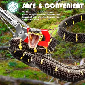 2026 Heavy Duty Professional Snake Catcher Tongs Collapsible <b>Reptile</b> Grabber Stick Durable Metal Handling Tool OEM Service - Product Image 5
