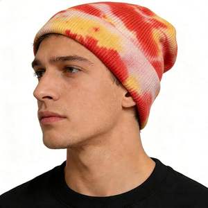 Gorros y Gorros de Punto Personalizados al por Mayor, Gorro de Punto con Estampado Tie Dye para Hombre y Mujer - Product Image 2
