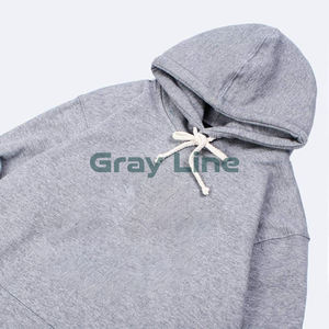 Sudadera con Capucha de Hombros Caídos para Hombre, 100% Algodón de Alto Gramaje, Diseño a Cuadros, Invierno, con Estampado Digital, Lavado y Bordado - Product Image 3