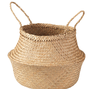 Custom Handmade Vintage <b>Seagrass</b> <b>Storage</b> <b>Basket</b> Eco-Friendly Woven Multifunction <b>Basket</b> for Home Decor Gifts Wholesale - Product Image 2