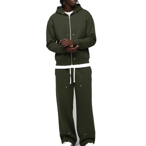 Modern <b>plain</b> <b>tracksuit</b> designed for everyday lifestyle offering breathable cotton fabric soft feel - Product Image 3