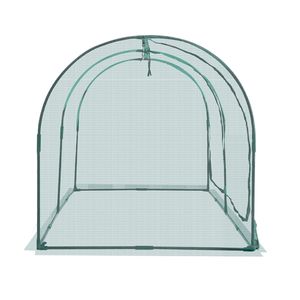 Gabbia per Piante da Esterno Facile da Installare, 2,4 x 1,2 x 1,2 m, Resistente al Vento, con Porta con Cerniera, Rete da Giardino per Protezione delle Piante - Product Image 6