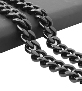 Chaîne à maillons en résine marron et blanche, chaîne suspendue en résine, artisanat moderne pour l'extérieur, chaîne à maillons en résine - Product Image 3