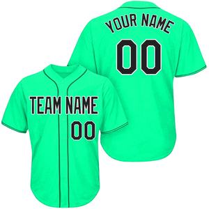 ชุดเล่นเบสบอล/ซอฟต์บอลเสื้อกีฬาเบสบอลพิมพ์ซับลิเมชันออกแบบได้ตามต้องการดีไซน์ล่าสุดของผู้ชาย - Product Image 1