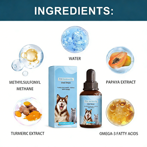 OEM/ODM PetHealthCare Gouttes immunitaires pour chiens Canneberge Oméga-3 Formule biologique Absorption rapide Toutes races - Sûr pour la santé digestive des chiots - Product Image 4