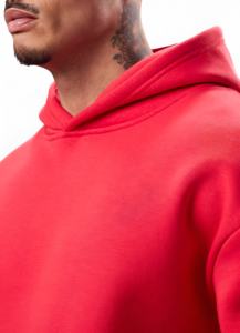 Sudadera con Capucha Roja para Hombre, de Alta Calidad, al por Mayor, Personalizada, con Hombros Caídos, Transpirable, 100% Algodón, Estilo Otoñal, Hecha en Pakistán, OEM - Product Image 4