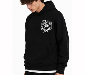 Sweat-shirt à capuche de luxe noir pour homme, coupe oversize, en coton épais, style streetwear hiver, chaud et tendance - Product Image 6