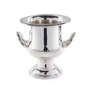 Cubo de Hielo de Acero Inoxidable Premium con Asas, Enfriador de Vino de Lujo, Grado Alimenticio 304, Enfriador para Camping - Product Image 1