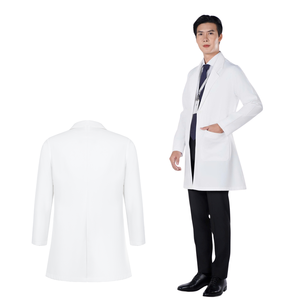 Blouse de laboratoire blanche tissée pour médecins et infirmières, uniforme médical pour le personnel de santé, fournisseur pour commandes en gros - Product Image 1