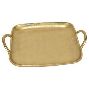 Wholesale Luxury Handmade Gold Elegant Aluminum Serving <b>Tray</b> Decorative Serving Platter for Wedding & Home Decor Table top <b>Tray</b> - Product Image 2