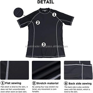 Chaleco Rash transpirable de secado rápido personalizado con manga corta para actividades al aire libre rápidas - Product Image 4