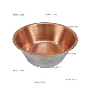 Bol de manucure de forme ronde au design attrayant, en laiton martelé, pour pédicure et spa, de qualité supérieure - Product Image 6