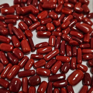 พลอยปะการังสีแดงธรรมชาติจากอิตาลี รูปทรงวงรี คุณภาพดี สำหรับทำเครื่องประดับแหวนพลอยแบบหลวม ราคาขายส่ง - Product Image 1