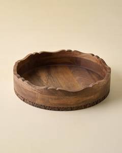 Acacia Wood Large Serving Tray <b>Modern</b> Natural Still Life Multi-Functional Bed Breakfast Laptop Holder <b>Folding</b> Legs Picnic Decor - Product Image 5